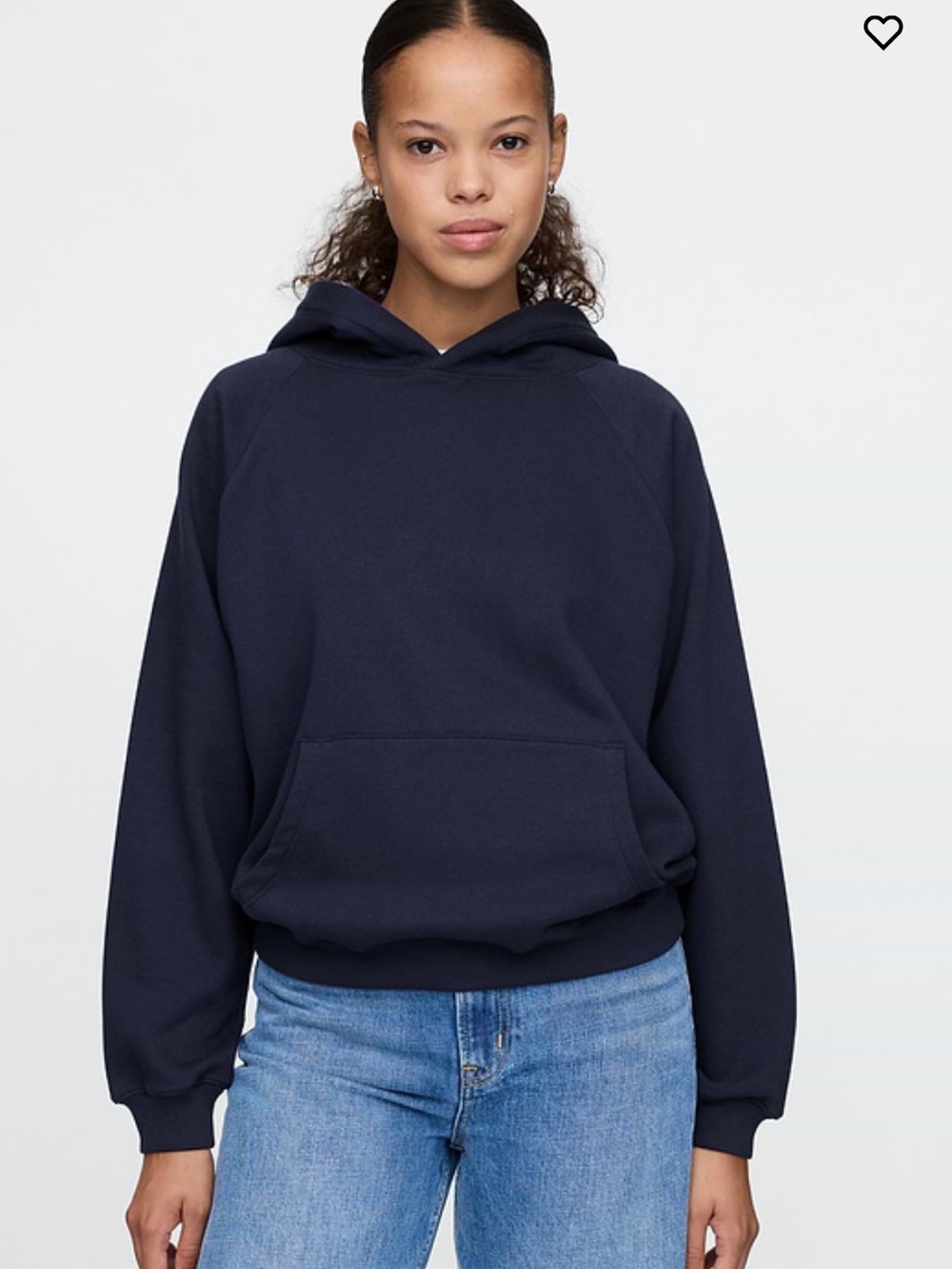 GAP Vintage Soft Relaxed Hoodie Pullover Sweatshirt Navy Blue Size L